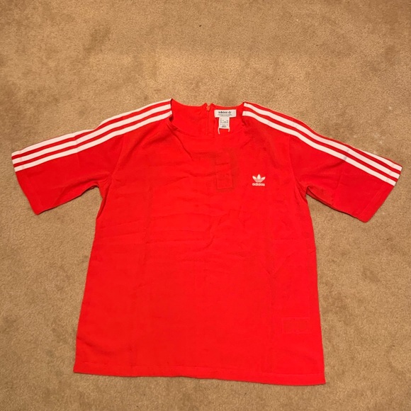 Super cute red adidas shirt. - Picture 2 of 5